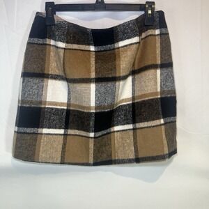Plaid Skirt Womens Medium Pencil Mini‎ High Waist Bodycon Christmas Cottage Core